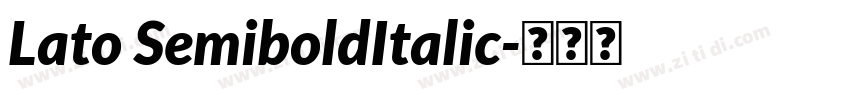 Lato SemiboldItalic字体转换